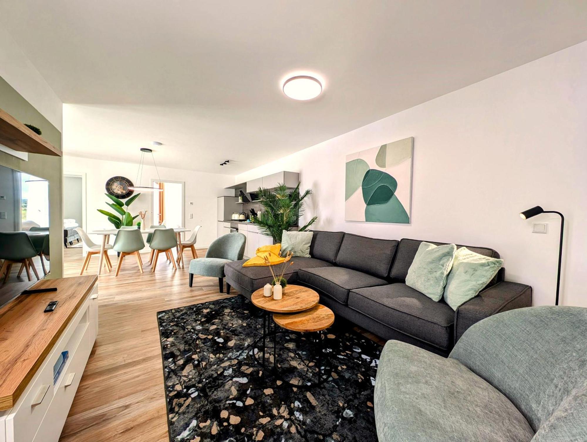 Bohnapartments - Nordkap-Suiten - Gratis Parkplatz - Moderner Neubau - Erdgeschoss - Fussbodenheizung 埃尔福特 外观 照片