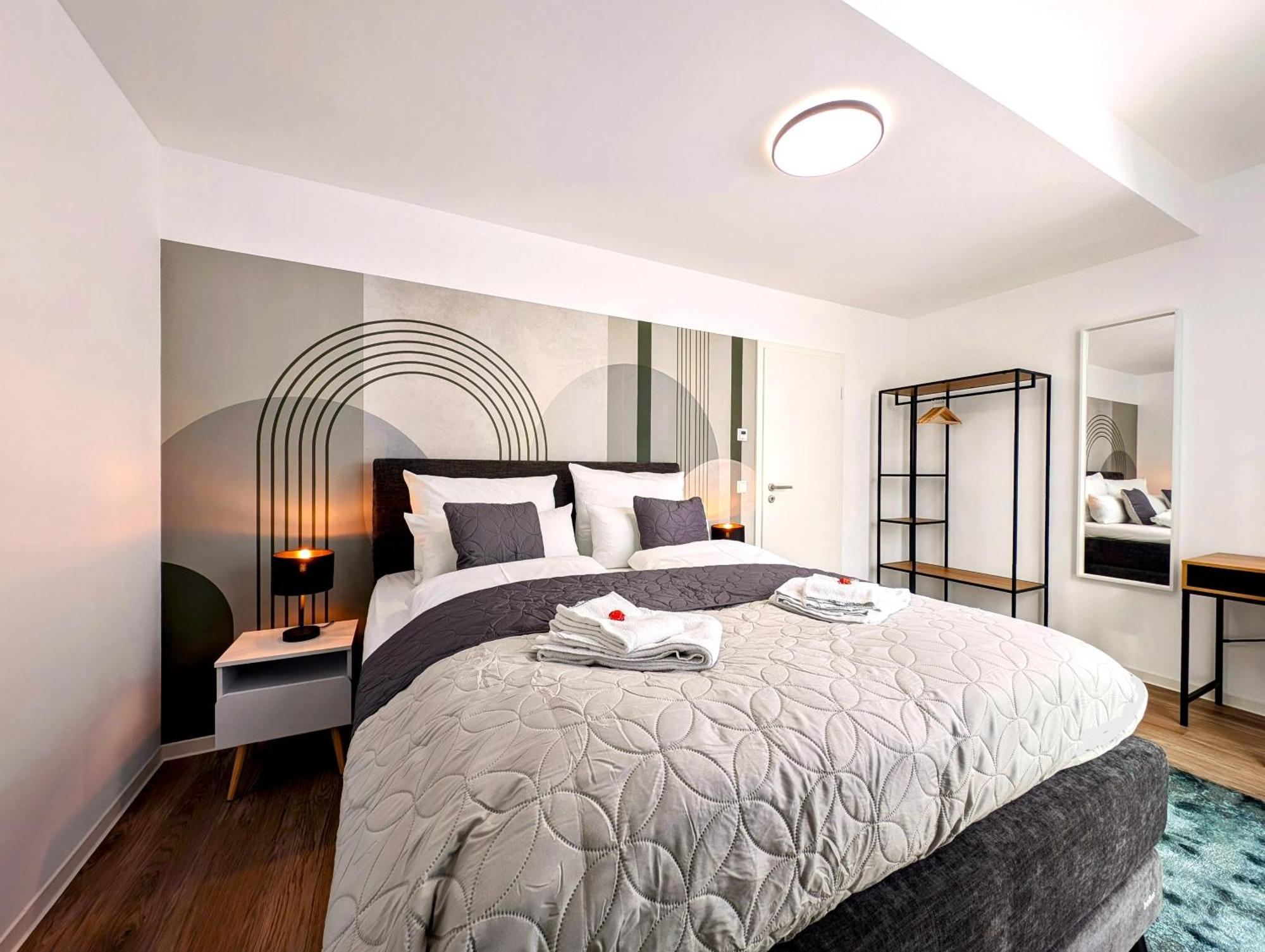 Bohnapartments - Nordkap-Suiten - Gratis Parkplatz - Moderner Neubau - Erdgeschoss - Fussbodenheizung 埃尔福特 外观 照片