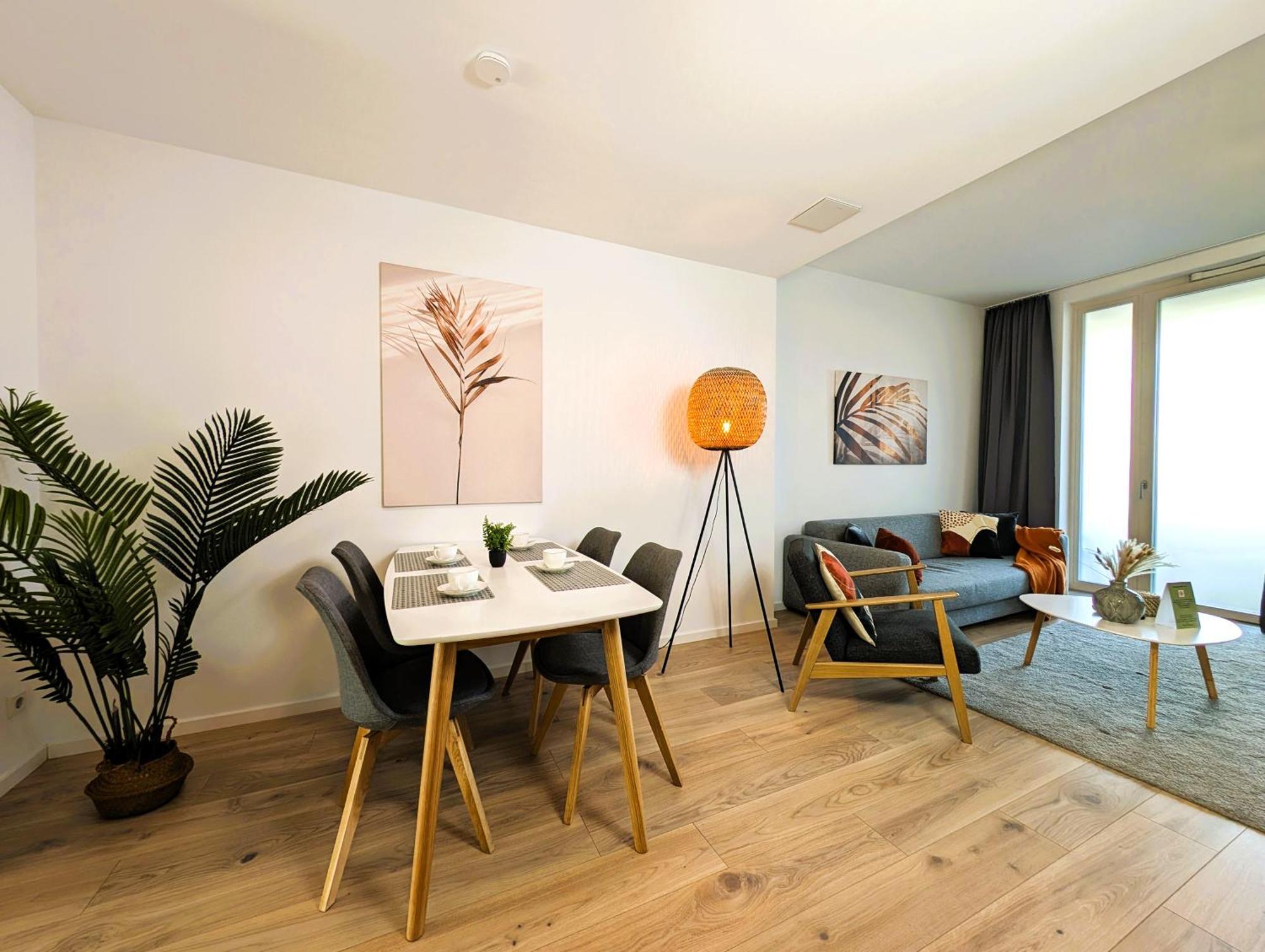 Bohnapartments - Nordkap-Suiten - Gratis Parkplatz - Moderner Neubau - Erdgeschoss - Fussbodenheizung 埃尔福特 外观 照片